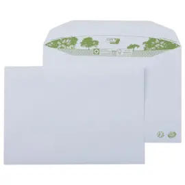 500  MSPA extra witte enveloppen 162x229 mm 100% gerecycled 80g met gummiband 