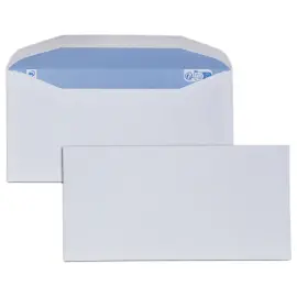 1000  witte MSPA-enveloppen 114x229 80 g met gumm sluiting 