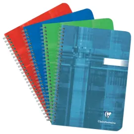 Spiraalgebonden A5 schrift 100 pagina's kleine vierkantjes - willekeurige kleur 
