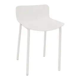 Tabouret POPP met lage rugleuning wit H60 