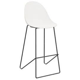 2  Hoge stoelen VOID met sledestel Wit 