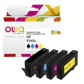 Pack cartridges zwart + 3 kleuren OWA K10306OW compatibel HP 