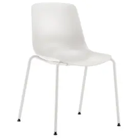 witte polypropyleen stoel 4 witte poten 