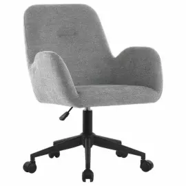 2  Stoelen Grijze stof met gemonteerde wielen 