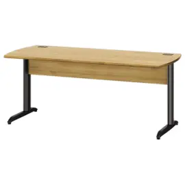 Bureau BREST 160 cm eiken van het bocage antraciet metalen poten gemonteerd 