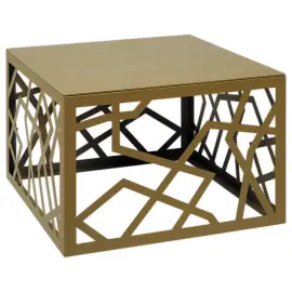 Bronzen opengewerkte metalen salontafel 