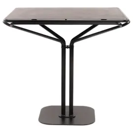 tafel metaal 80x80 zwart binnen en buiten gemonteerd 