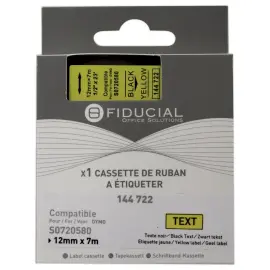 K7-tape voor DYMO-labelmaker S0720580 12mm geel met zwarte afdruk 