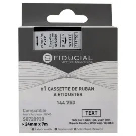 K7-tape voor DYMO labelmaker S0720930 24mm wit met zwarte afdruk 