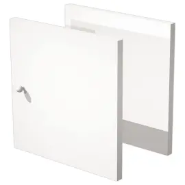 2  Witte deuren voor de gemonteerde MAXICOLOR opbergkasten 