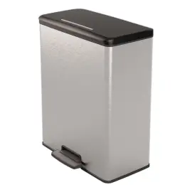 Rechthoekige duo Decobin vuilnisbak 26l+26l met metalen decor 