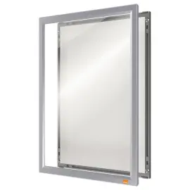 Klipbare A4 affichehouder Nobo print - zilver 
