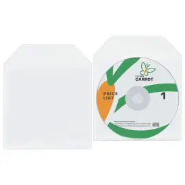 25  Biologisch afbreekbare CD/DVD hoesjes met flap 