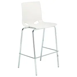 Hoge tabouret FONDO HOCKER van wit polypropyleen 
