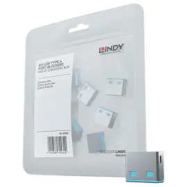 USB Type A poortblokkering (zonder sleutel) - Set van 10, Blauw 