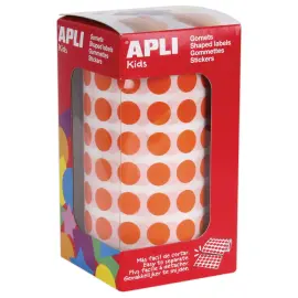 Rol van ronde stickerpasta &Oslash; 10,5 mm oranje 