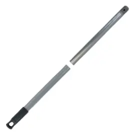 Steel mop handle with double screw function 