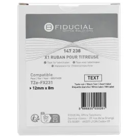 Ruban comp BROTHER gelamineerd flexibel TZe-FX231 12mm wit impresison nr 