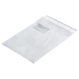 20  TYVEK zakken wit onverscheurbaar 229x324 mm met venster 55x90 