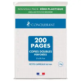 50  dubbele vellen schrijfpapier A4 70g 5x5 9 perforaties 