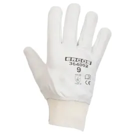 12 paar Ergos handschoenen - Maat 8 - wit - RG 