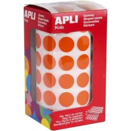 Set van 168 ronde kleefpastilles signalisatie -  &Oslash; 15 mm - geel 
