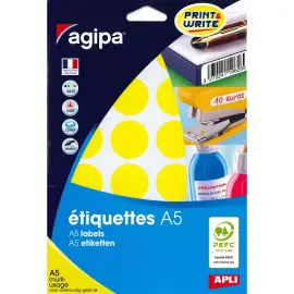 Ronde kleefpastilles - &Oslash;15 mm - Diverse kleuren - APLI 