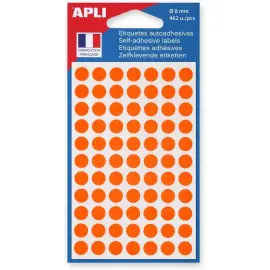 Ronde waarschuwingsstickers - &Oslash; 8 mm - rood - APLI 