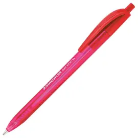 Driehoekige retractable balpen met een gemiddelde punt van 1 mm in het rood 