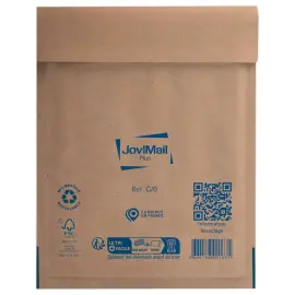 100  Luchtkussenvelop van gerecycled Kraft 140gr 15x21 cm 