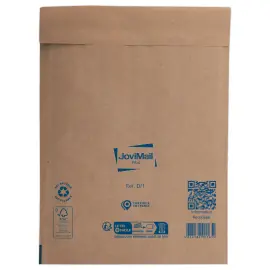 100  Gerecycleerde Kraft gewatteerde hoes 140gr 18x26 cm 
