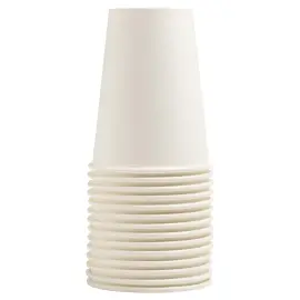 50  Papieren bekers 20 cl Wit - Pro Nappe 
