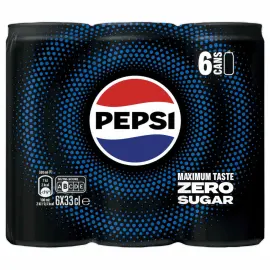 6  Pepsi Zero Max smaak 33CL 