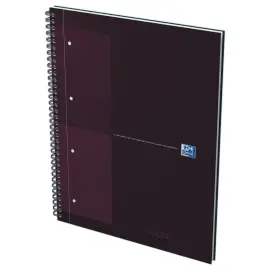 Spiraalnotitieboek A4+, 160p, 5x5, Oxford international Rood 