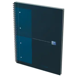 Spiraalnotitieboek A4+, 160p, 5x5, Oxford international Petrol 