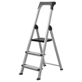 Hulpladder met 3 treden en gereedschapsdrager 
