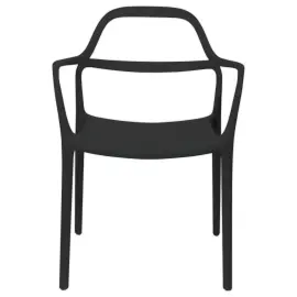 2  zwarte NOVA binnen/buitenstoelen 
