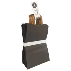25  Papieren tas met gedraaide handvatten L 22 x B 10 x H 33 cm - Natuur 