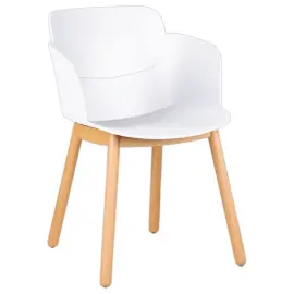 2  WITTE TULIP STOELEN GEMONTEERD 