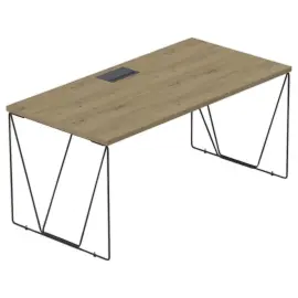 BUREAU BEAUNES L 160CM EIKEN VAAT / ZWART 