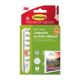 Command&trade; haakstrips voor wanddecoratie - Wit 
