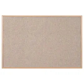 Grijze stoffen tableau houten frame 40 x 60 cm 