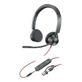 Micro-hoofdtelefoon POLY Blackwire 3325 USB-A/C & Jack 3,5 mm 