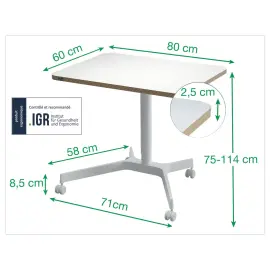 Pneumatisch zit/sta bureau 