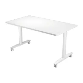 kantelbare tafel op wielen 140x80x74,1 cm blc/wit 