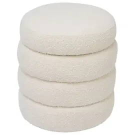 Opbergpoef met bouclestof 