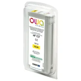 Cartouche B45554OW OWA voor compatibele HP 727 plotters 130 ml - Geel 
