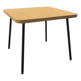 Salontafel 55 x 55 zwarte poot 