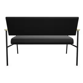 Sofa 2 plaatsen zwart 
