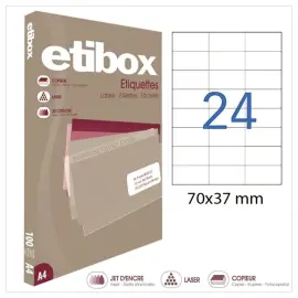 100  Etiquettes ETIBOX 70x35 mm 2400 etiketten/doos 
